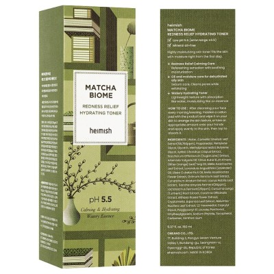 Зволожуючий тонер для обличчя з екстрактом матчм Heimish Matcha Biome Redness Relief Redness Relief Hydrating Toner 150ml