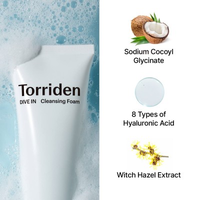 Пінка для обличчя зволожуюча Torriden Renew Dive In Low Molecular Hyaluronic Acid Cleansing Foam 150ml