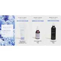 Набір мініатюр для обличчя Mary & May Collagen Line 3Step Sachet  (Cleansing Foam 1.5g+Serum 1.5g+lotion 1.5g)