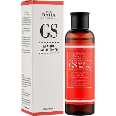 Отшелушивающий тонер с кислотами для проблемной кожи Cos De BAHA AHA BHA GS Facial Toner 200ml