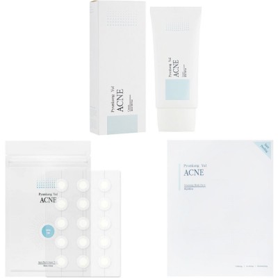 Набір мініатюр для обличчя Pyunkang Yul Acne Cream 50ml+ACNE Spot Patch Super Thin 1ea+Acne Dressing Mask Pack 1ea