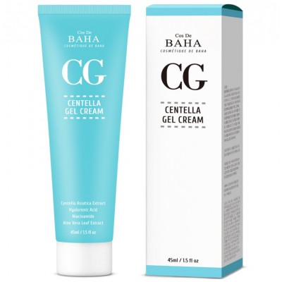 Успокаивающий крем-гель для лица  с центеллой Cos De BAHA CG Centella Gel Cream 45ml