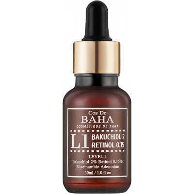 Антивікова сироватка для обличчя Cos De BAHA L1 Bakuchiol & Retinol Serum 30ml